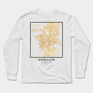 MEDELLÍN COLOMBIA CITY STREET MAP ART Long Sleeve T-Shirt